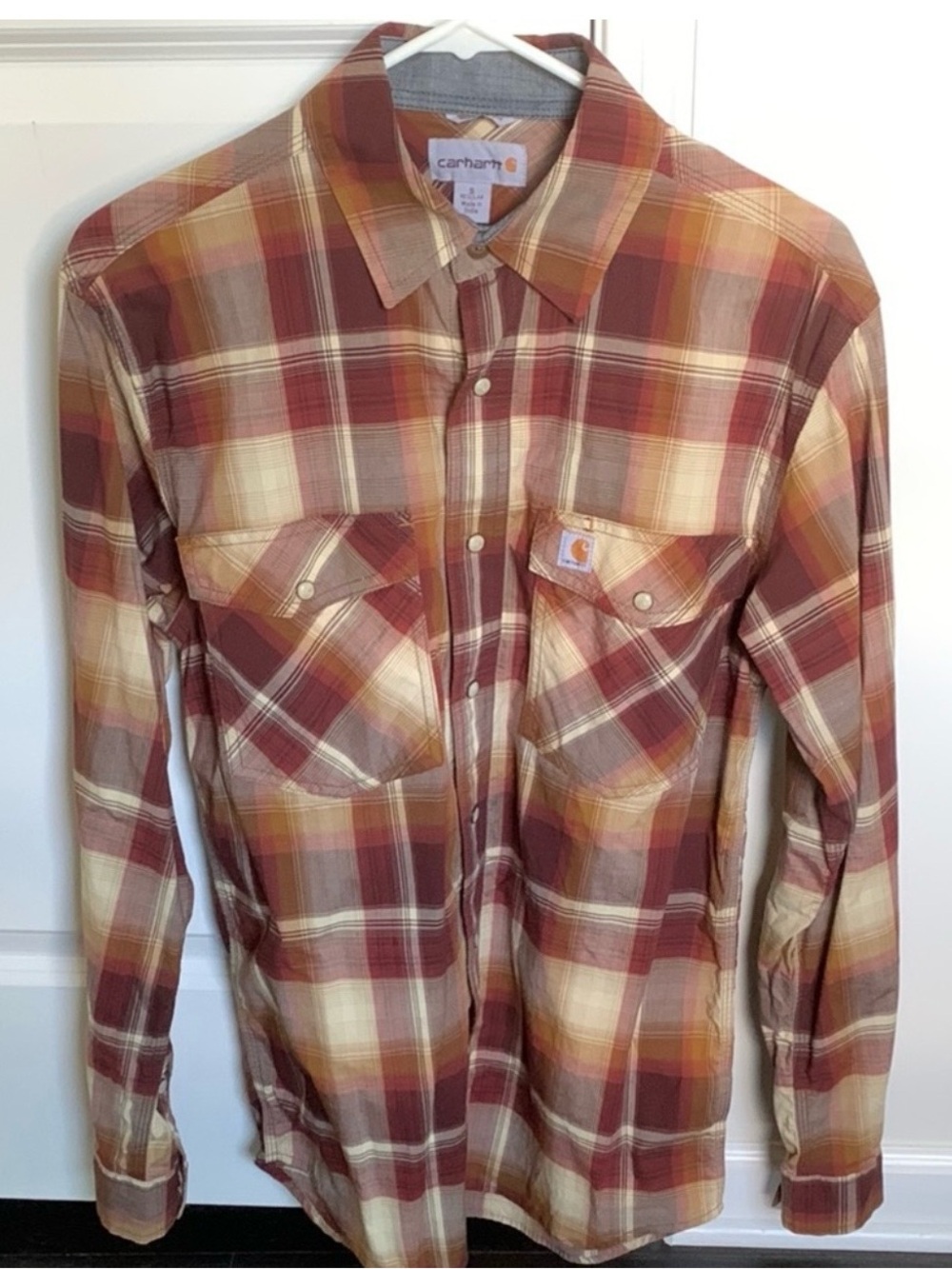 Carhartt Rugged Flex Relaxed Fit 
Long- Sleeves Snap-Front Plaid Shirt